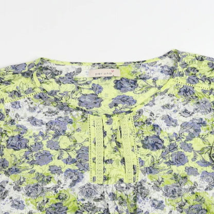 Womens UK Size M Per Una Yellow Basic T-Shirt