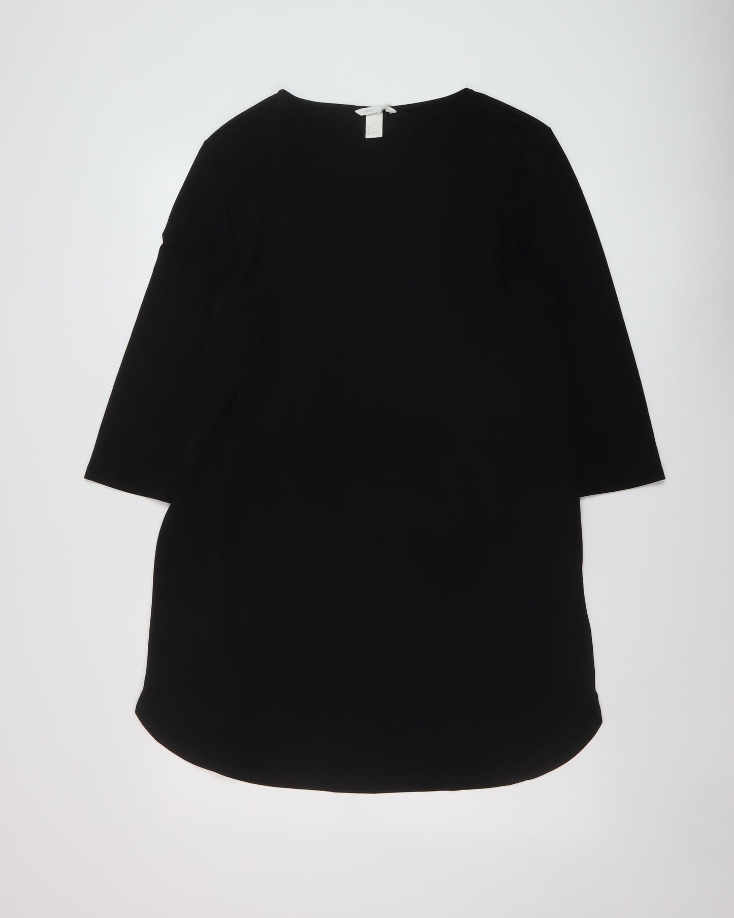 Womens UK Size M H&M Black Tunic Blouse
