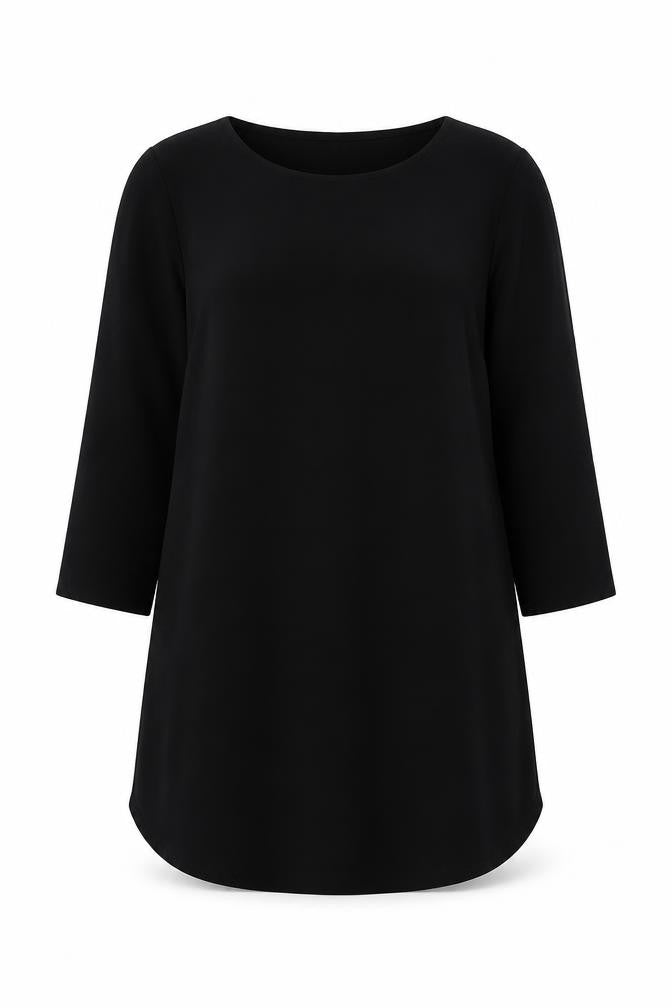 Womens UK Size M H&M Black Tunic Blouse