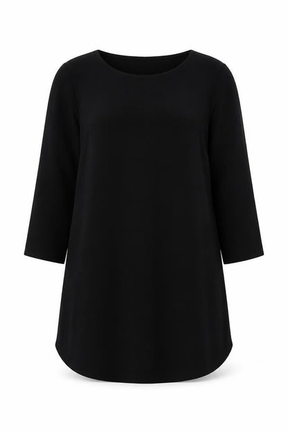 Womens UK Size M H&M Black Tunic Blouse