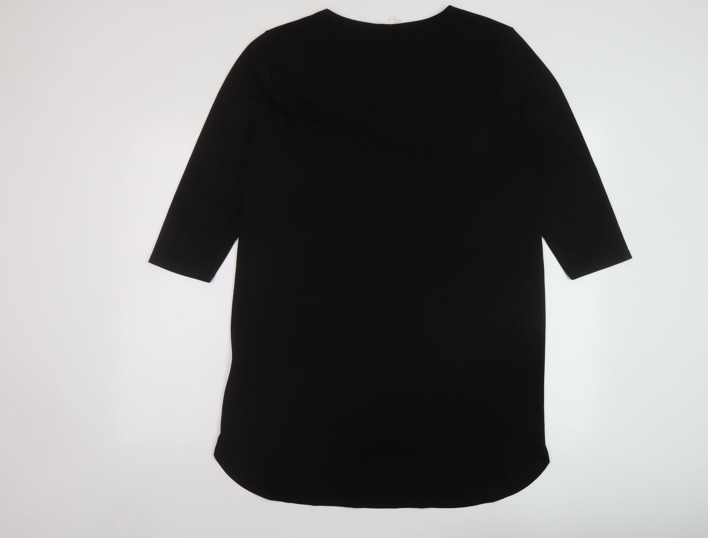 Womens UK Size M H&M Black Tunic Blouse
