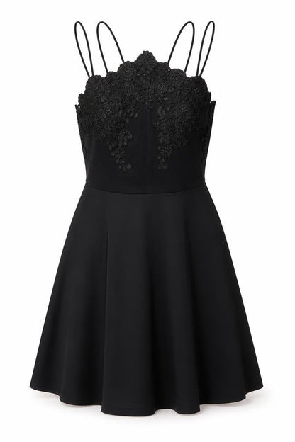 Missguided Womens Black Polyester A-Line Size 10 V-Neck Zip
