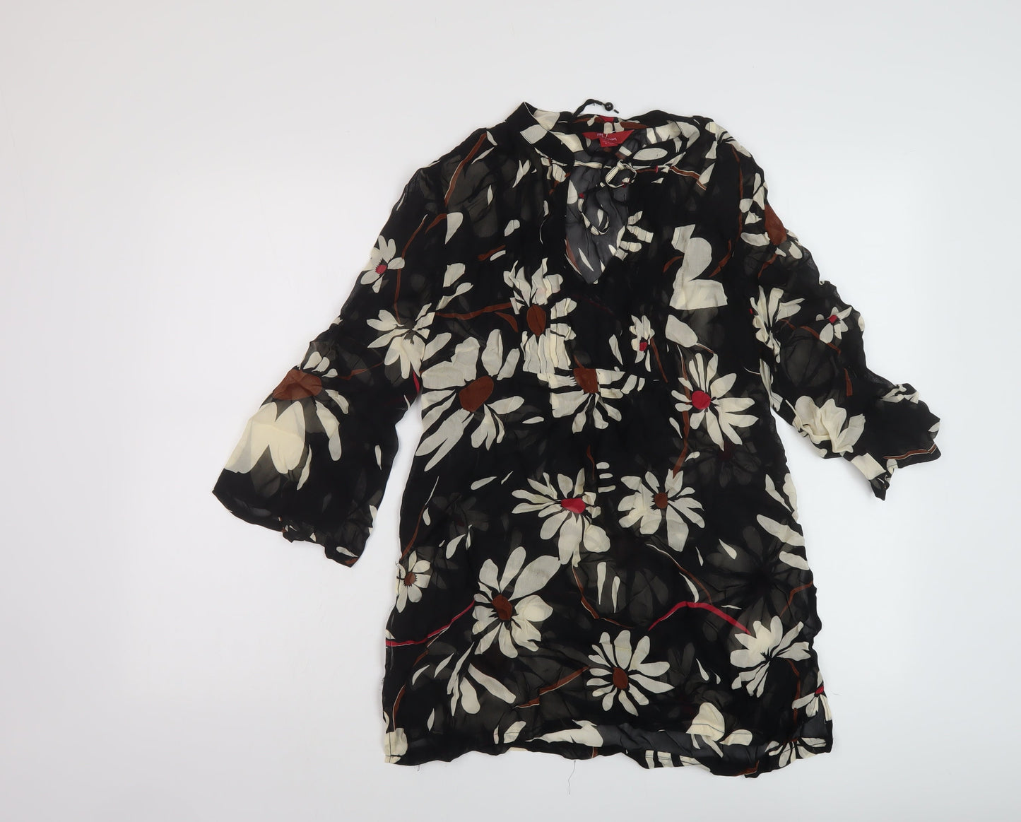 Womens UK Size 8 Monsoon Black Basic Blouse