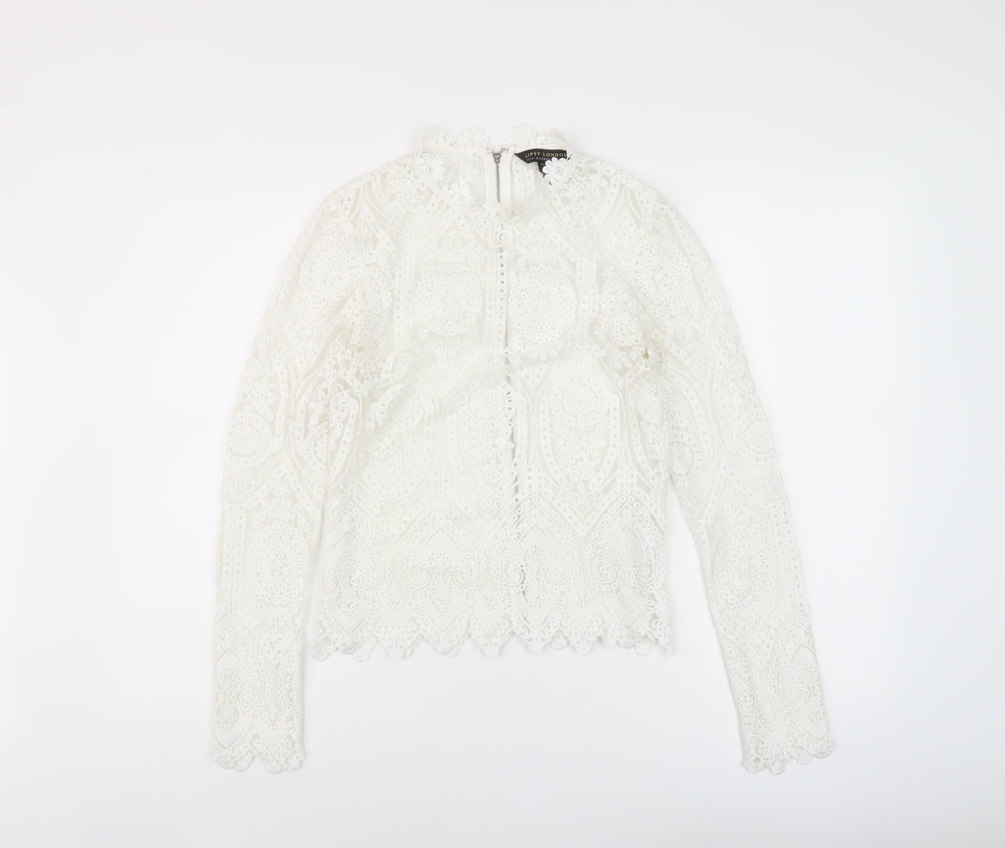 Womens UK Size 8 Lipsy Ivory Basic Blouse