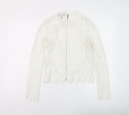 Womens UK Size 8 Lipsy Ivory Basic Blouse