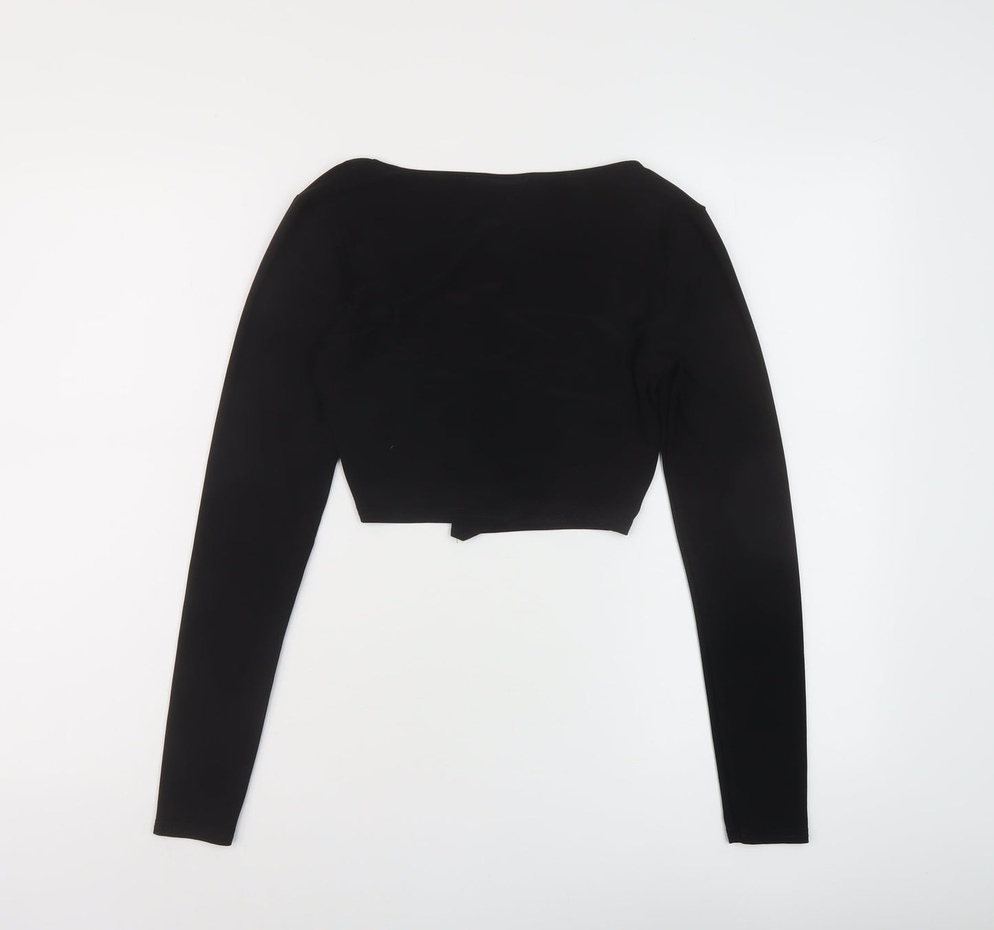 Womens UK Size 8 ASOS Black Cropped Blouse