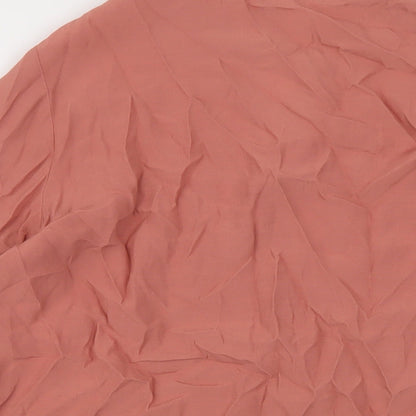 Womens UK Size 8 Per Una Pink Basic Blouse
