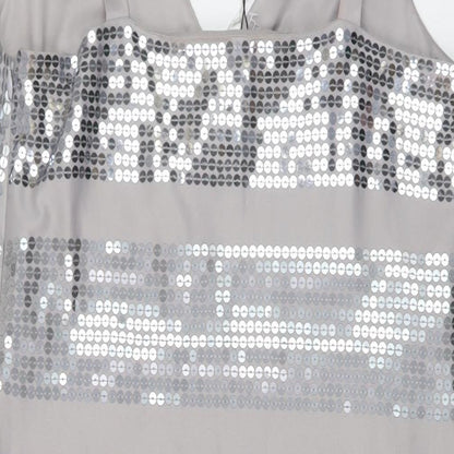 Kaleidoscope Womens Grey Polyester Bodycon Size 16 V-Neck Pullover