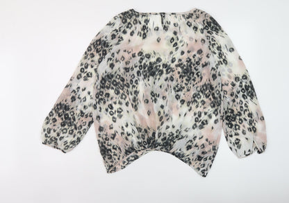 Womens UK Size 8 NEXT Multicoloured Basic Blouse
