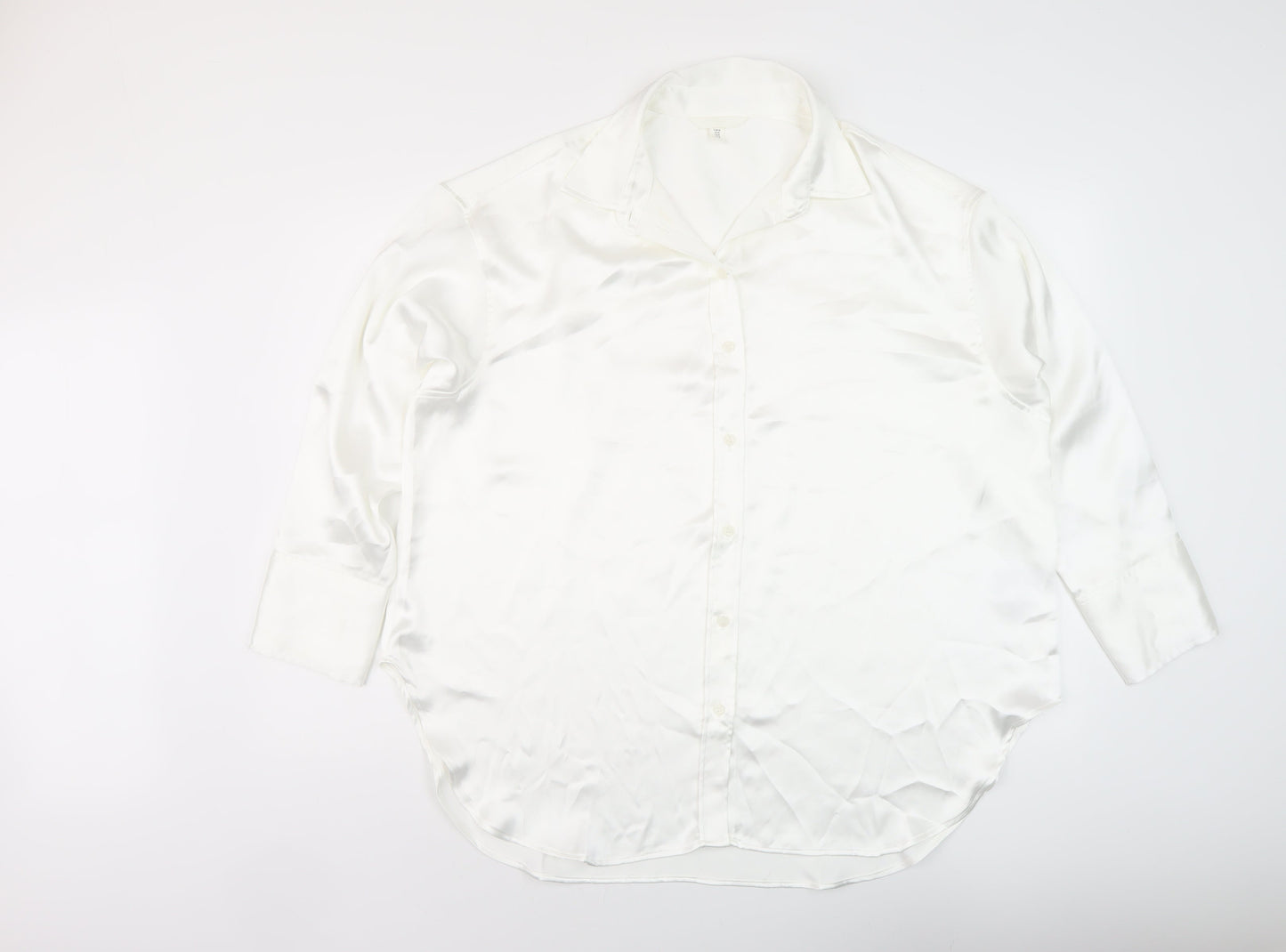 Womens UK Size M H&M White Basic Blouse