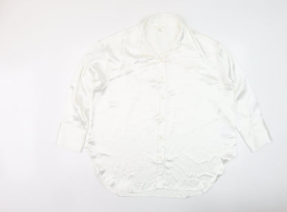 Womens UK Size M H&M White Basic Blouse