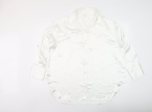 Womens UK Size M H&M White Basic Blouse