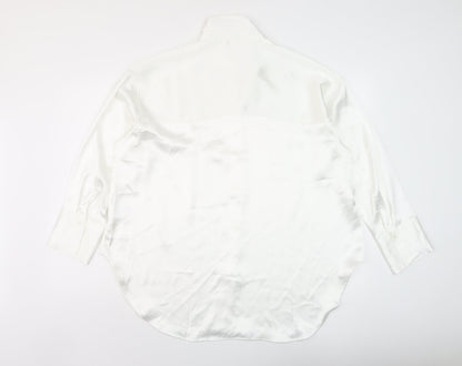 Womens UK Size M H&M White Basic Blouse