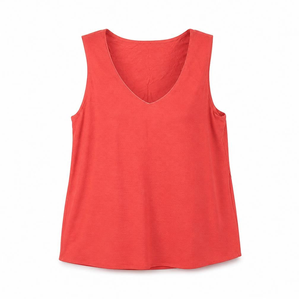 Womens UK Size S Mango Orange Basic Tank