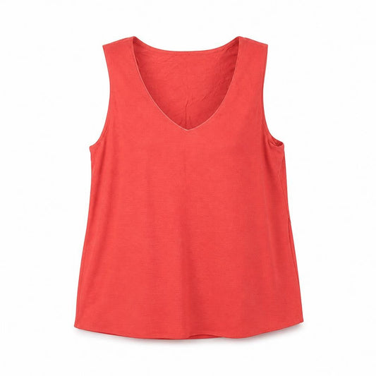 Womens UK Size S Mango Orange Basic Tank