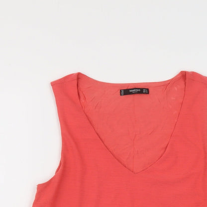 Womens UK Size S Mango Orange Basic Tank
