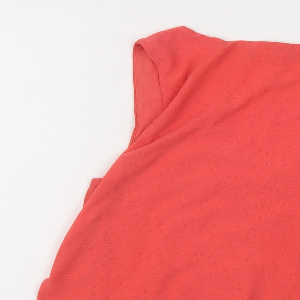 Womens UK Size S Mango Orange Basic Tank