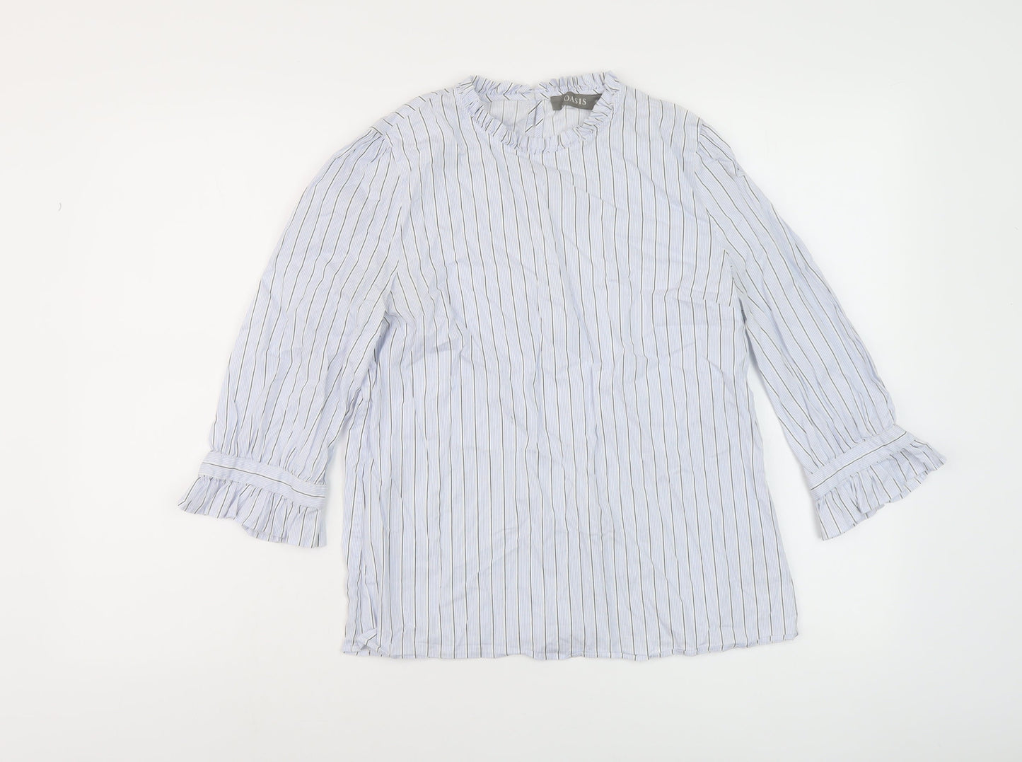 Womens UK Size 10 Oasis Blue Basic Blouse