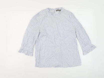 Womens UK Size 10 Oasis Blue Basic Blouse