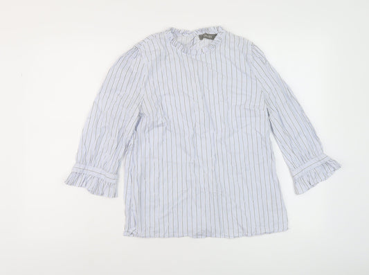 Womens UK Size 10 Oasis Blue Basic Blouse