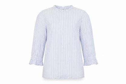 Womens UK Size 10 Oasis Blue Basic Blouse