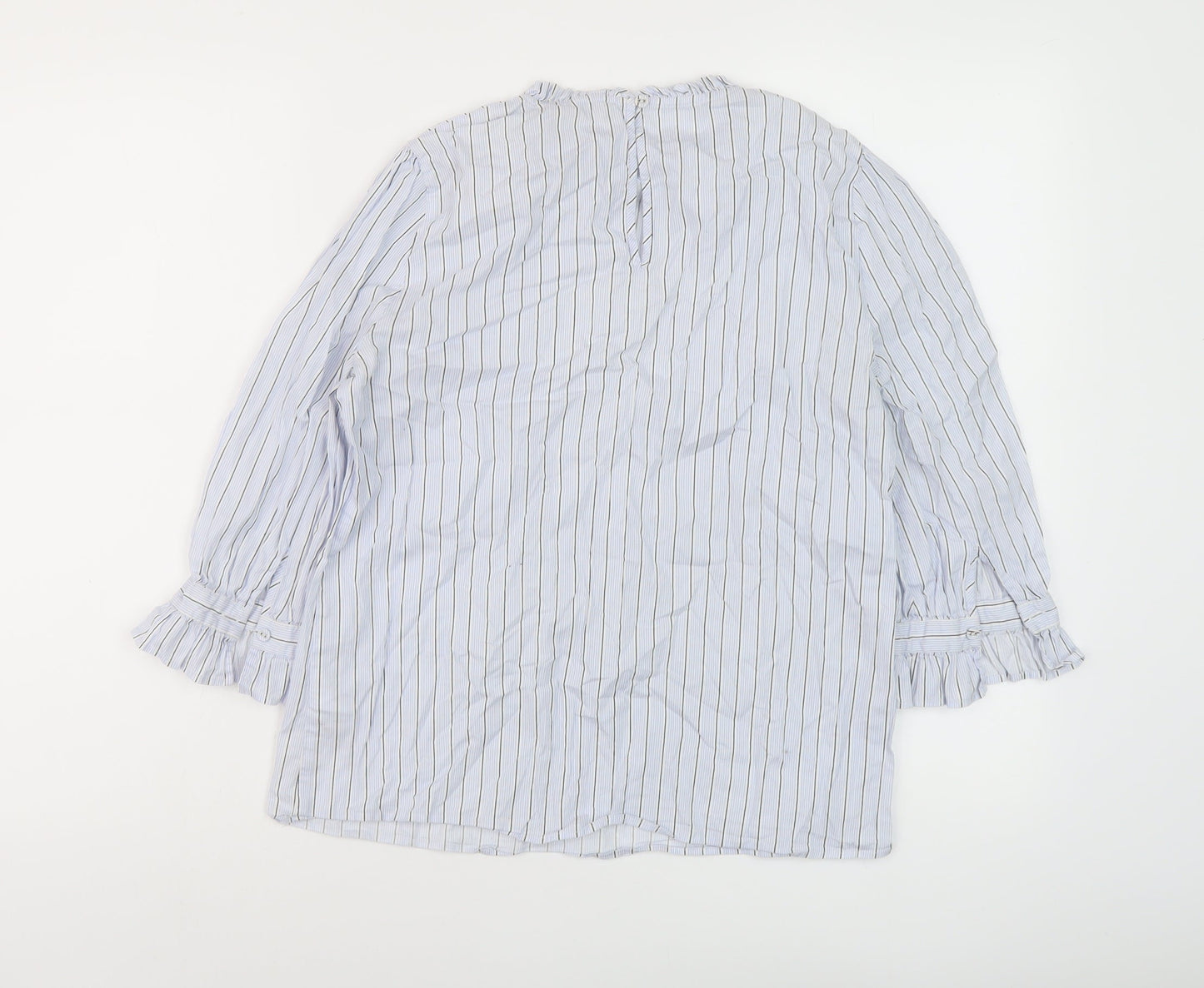 Womens UK Size 10 Oasis Blue Basic Blouse