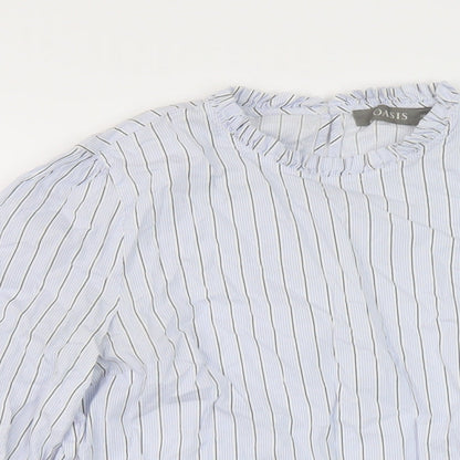 Womens UK Size 10 Oasis Blue Basic Blouse