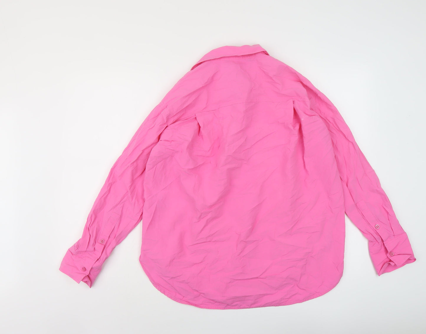 Womens UK Size XS Zara Pink Basic Blouse