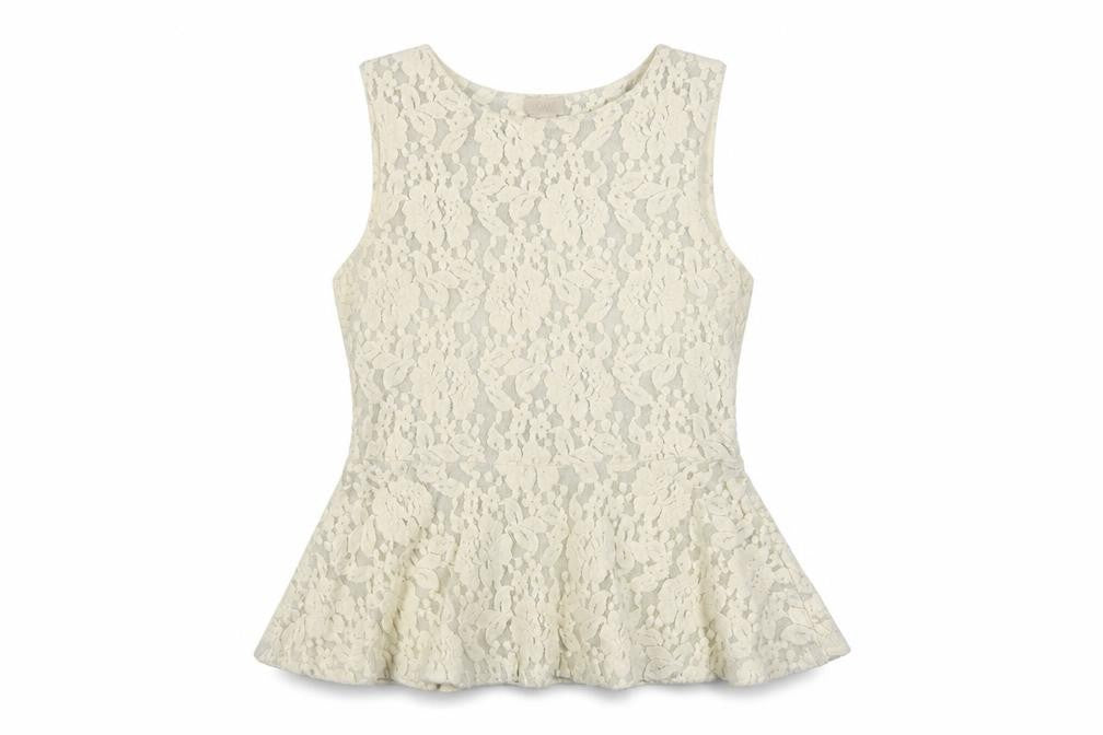Womens UK Size 10 H&M Ivory Basic Blouse