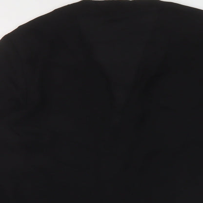 ASOS Womens Black Polyester Basic Blouse Size 12 V-Neck