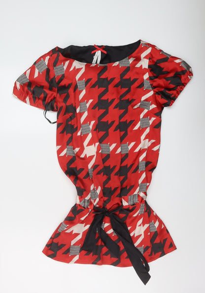 Womens UK Size 14 NEXT Red Basic Blouse