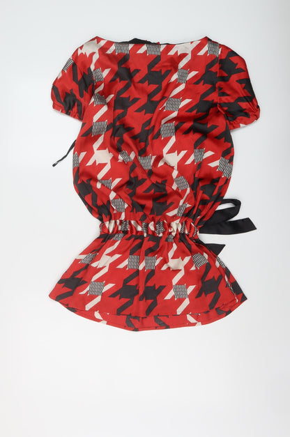 Womens UK Size 14 NEXT Red Basic Blouse
