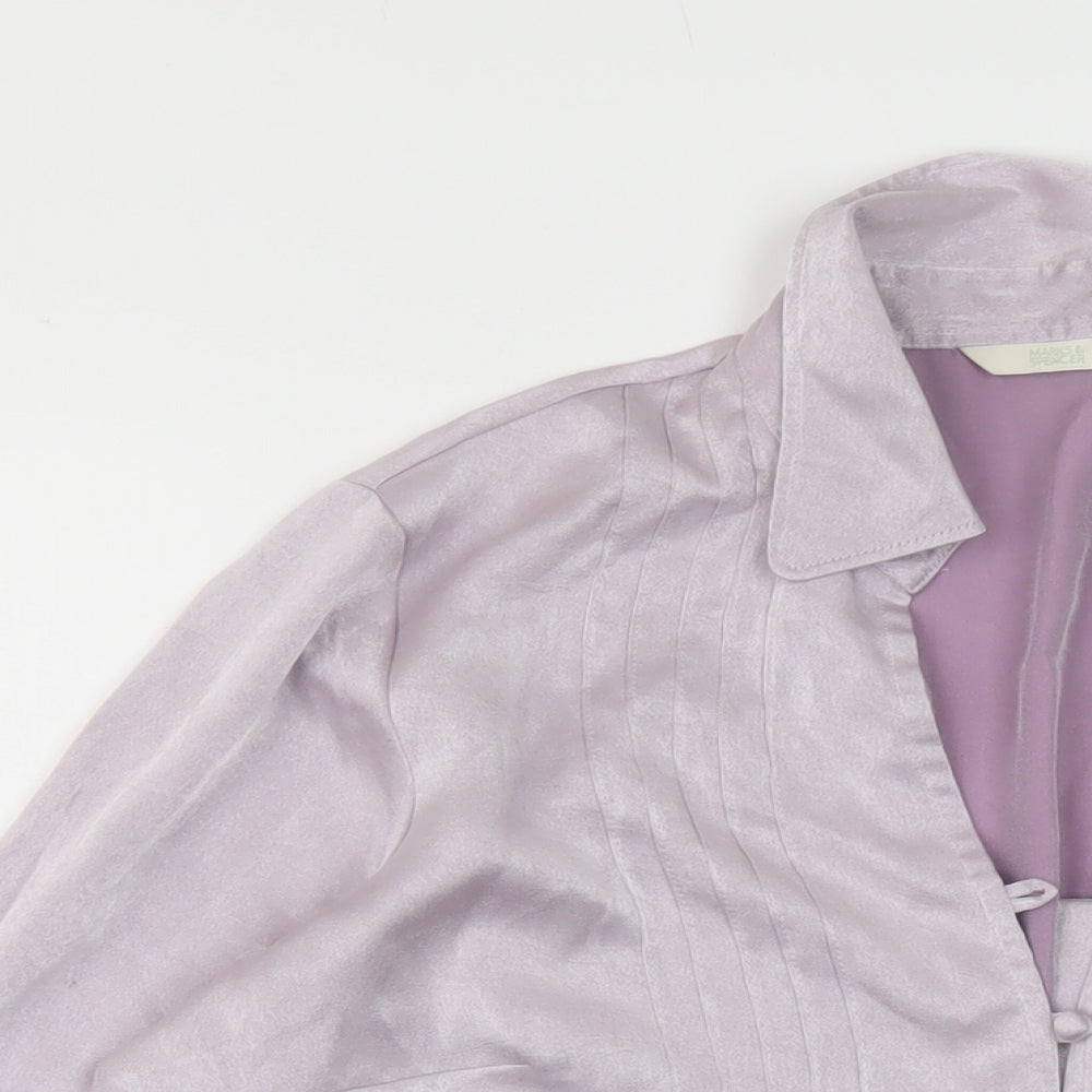 Womens UK Size 16 Marks and Spencer Purple Basic Blouse