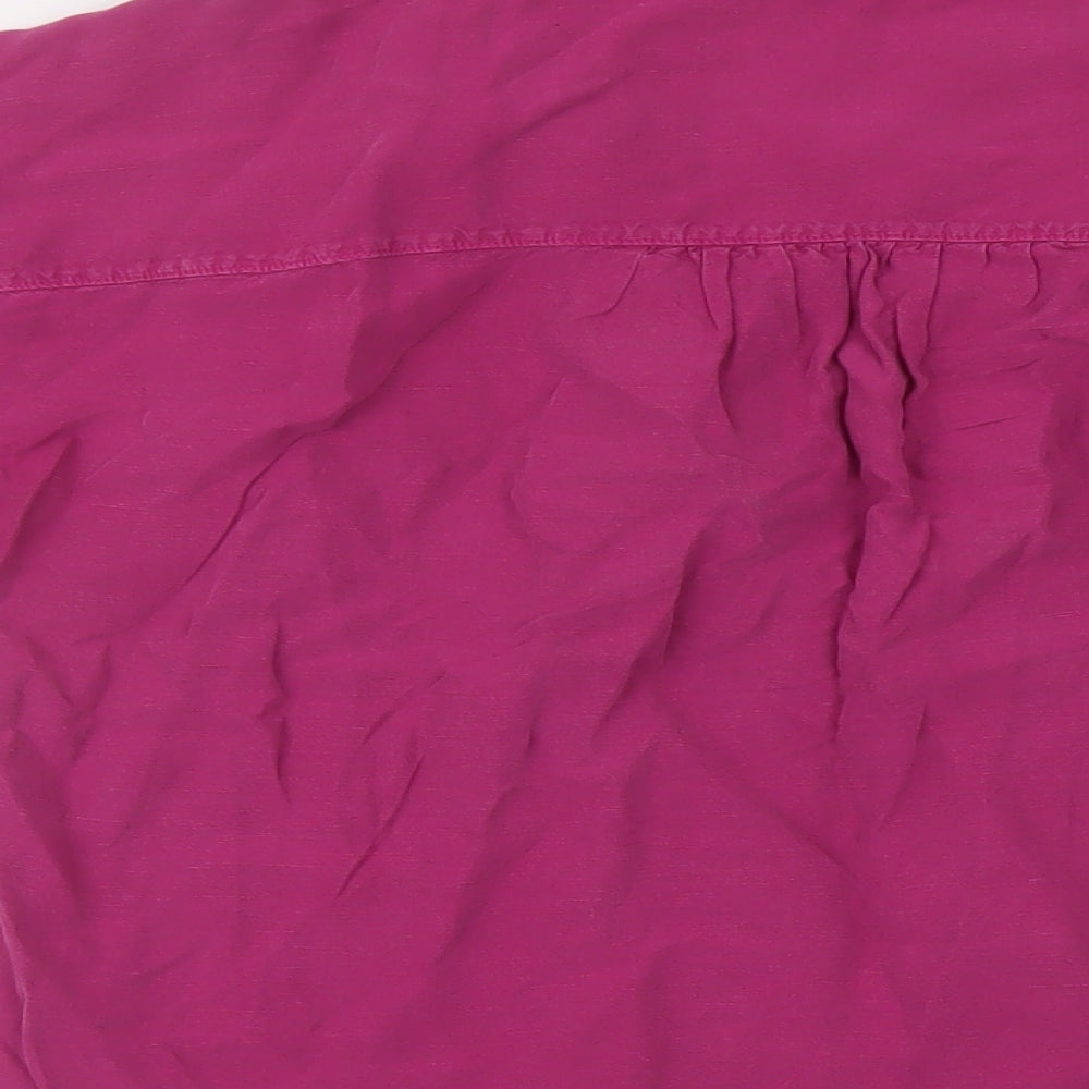 Celtic & Co Womens Purple Lyocell Basic Blouse Size 8 V-Neck