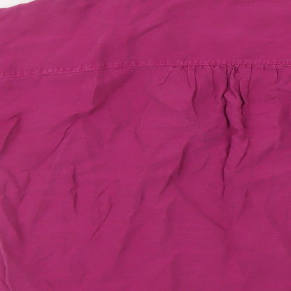 Celtic & Co Womens Purple Lyocell Basic Blouse Size 8 V-Neck