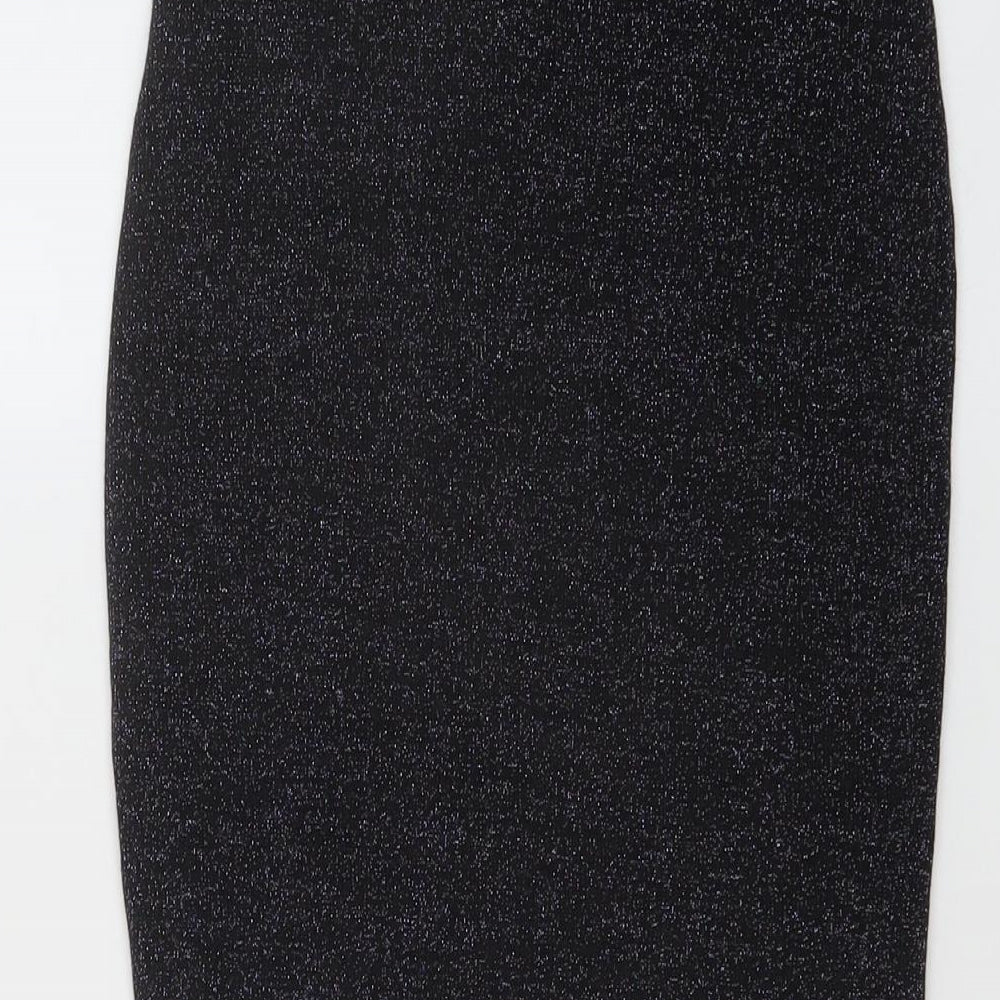 Ah Polly Womens Black Polyester Bandage Skirt Size 23 in