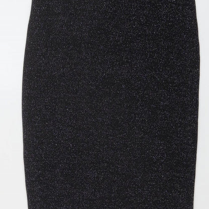 Ah Polly Womens Black Polyester Bandage Skirt Size 23 in