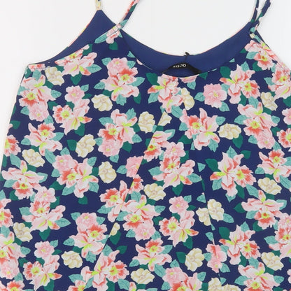 Womens UK Size 8 Oasis Multicoloured Basic Tank