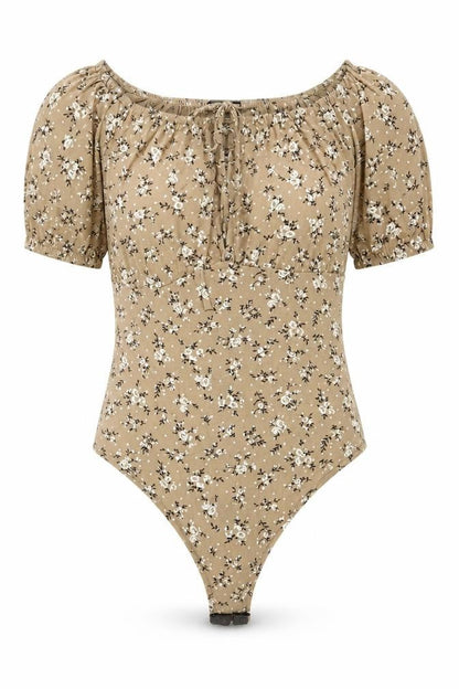 Womens UK Size 8 I SAW IT FIRST One-Piece Beige Bodysuit