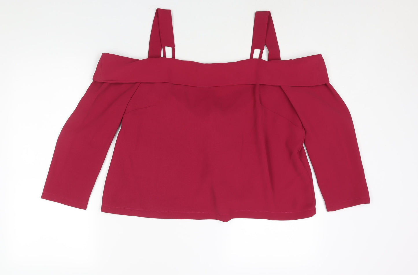 Womens UK Size 14 Topshop Pink Basic Blouse