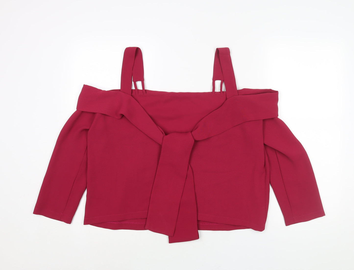 Womens UK Size 14 Topshop Pink Basic Blouse