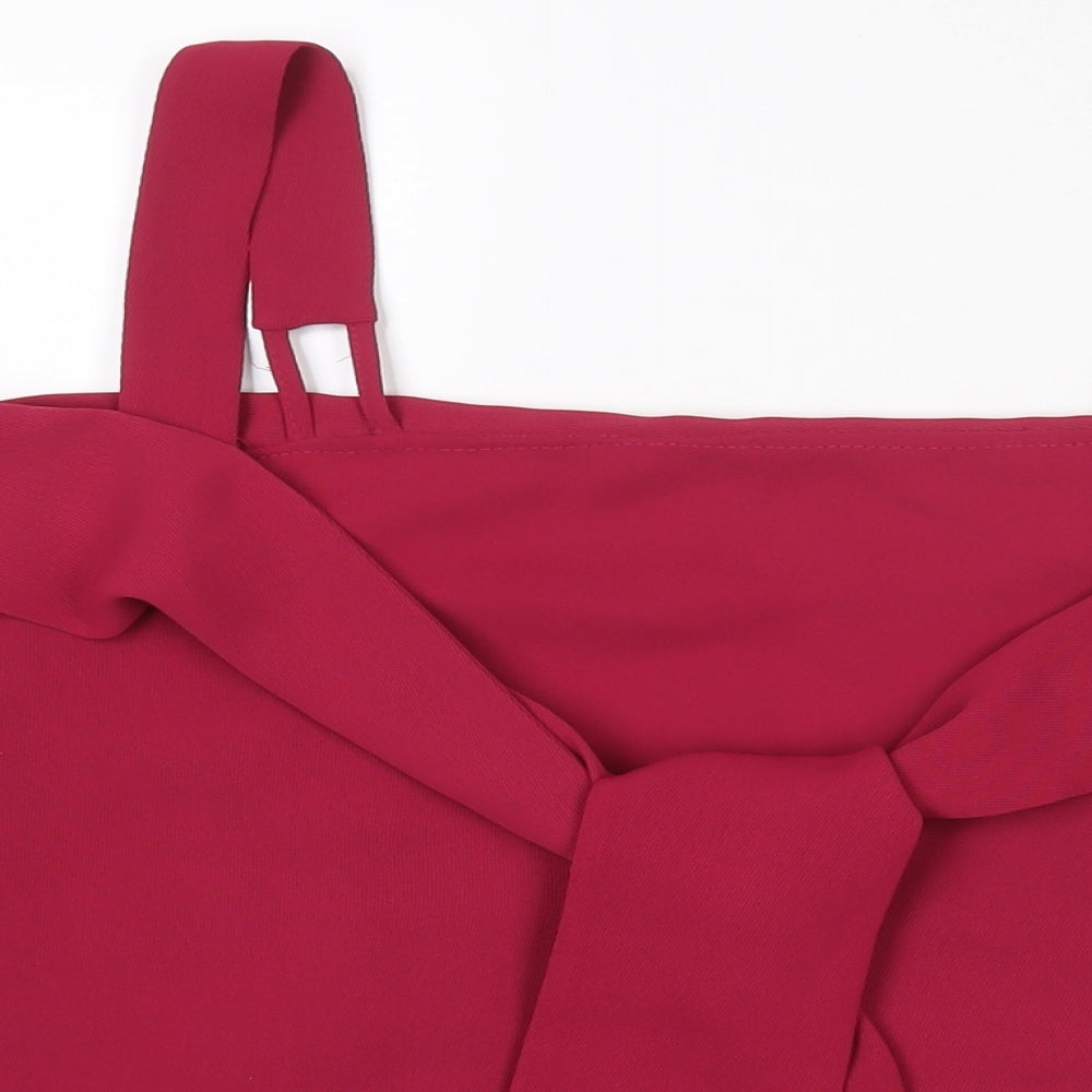 Womens UK Size 14 Topshop Pink Basic Blouse