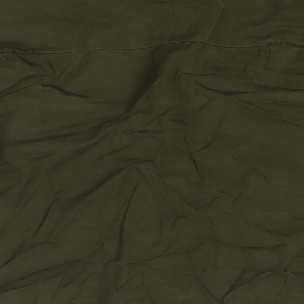 Womens UK Size S Pull&Bear Green Basic Button-Up