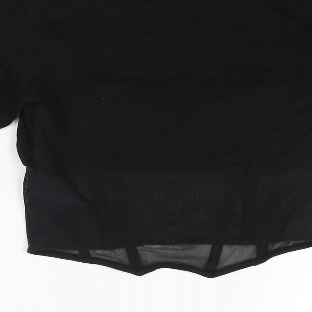 Womens UK Size 6 ASOS Black Cropped Blouse