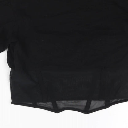 Womens UK Size 6 ASOS Black Cropped Blouse