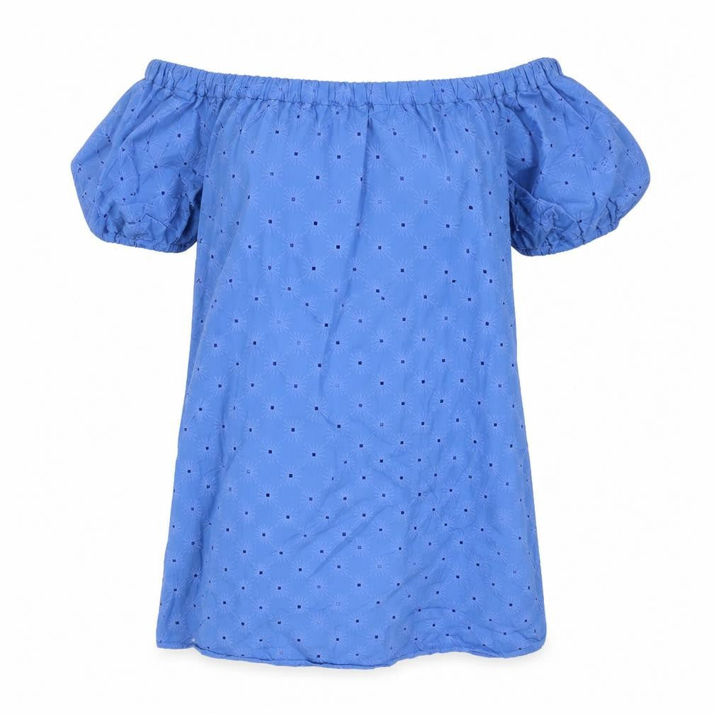 Zara Womens Blue Polyester Mini Size M Boat Neck Pullover