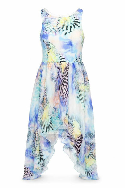 Forever New Womens Multicoloured Geometric Polyester Fit & Flare Size 8 Round Neck Zip
