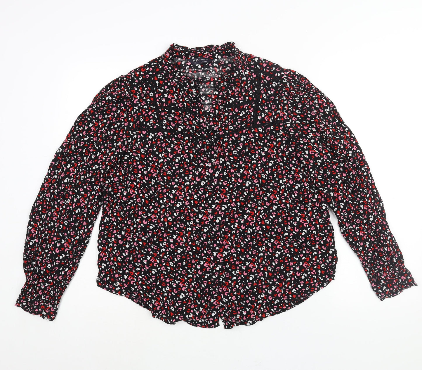 Womens UK Size 14 Marks and Spencer Multicoloured Basic Blouse
