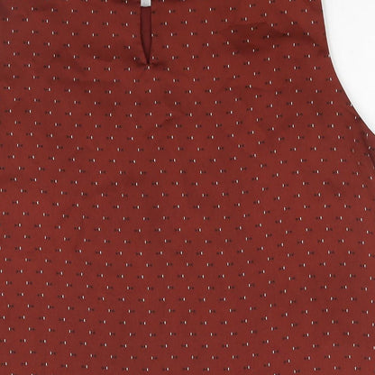 Kiabi Womens Brown Polyester Basic Blouse Size L Roll Neck