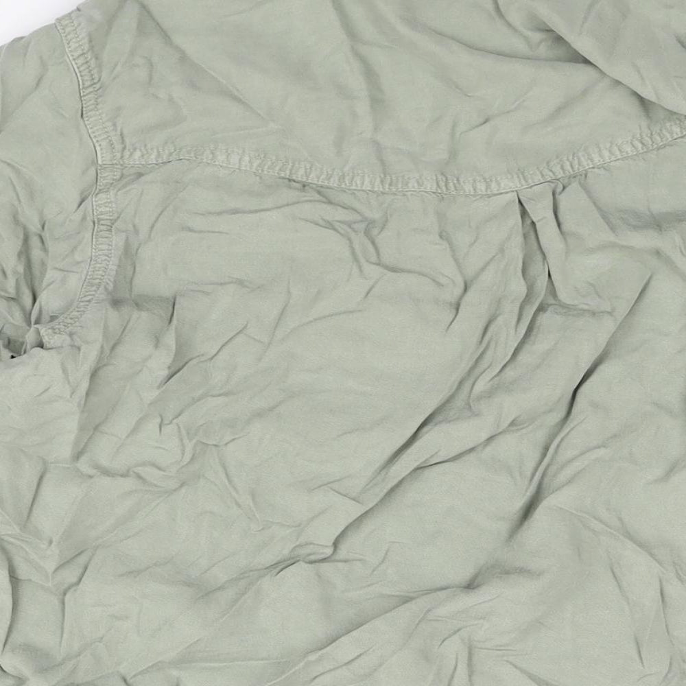 Womens UK Size 16 Marks and Spencer Green Basic Button-Up